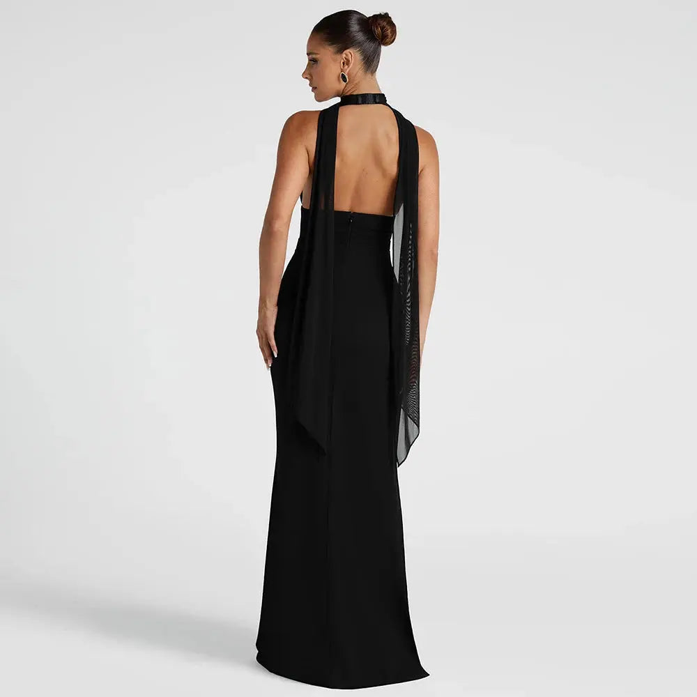 Bella Noir Mermaid Gown - Bellaovo