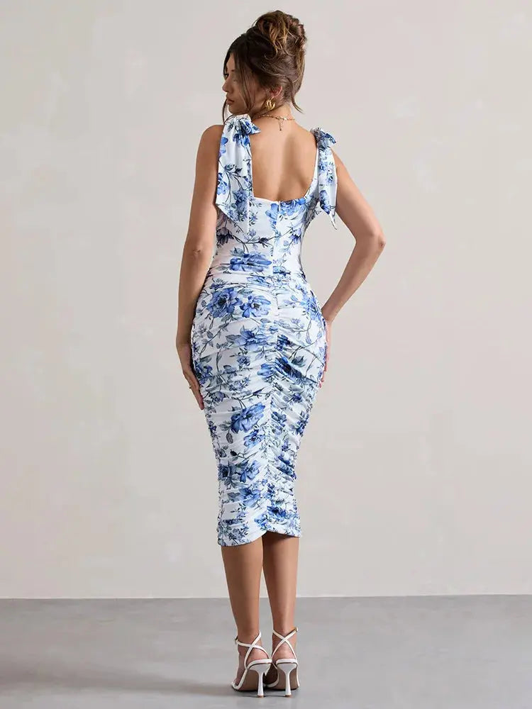 Bella Rosette Midi Dress - Bellaovo