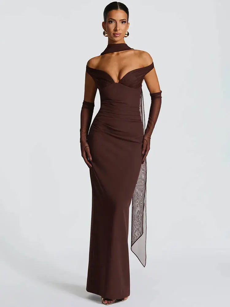 Bella Rosewood Elegance Gown - Bellaovo