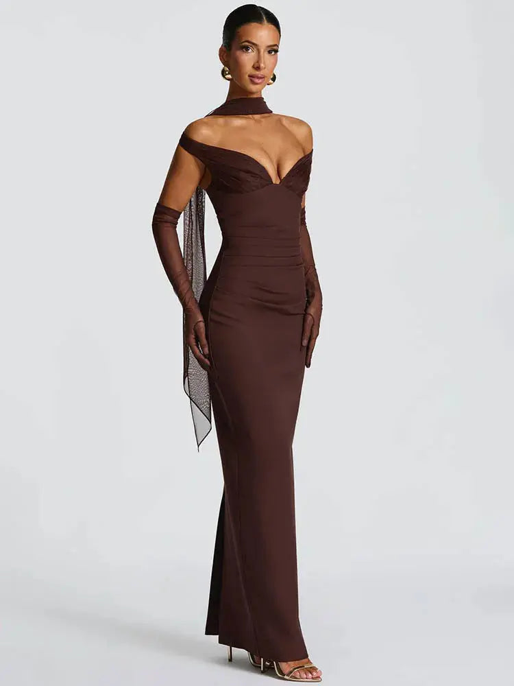 Bella Rosewood Elegance Gown - Bellaovo