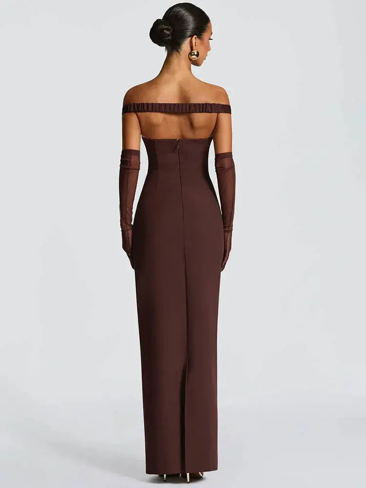 Bella Rosewood Elegance Gown - Bellaovo