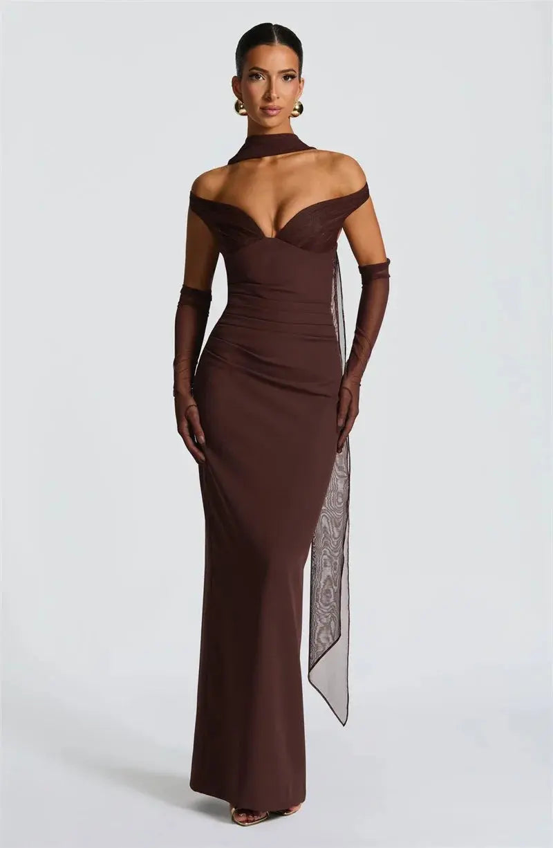 Bella Rosewood Elegance Gown - Bellaovo