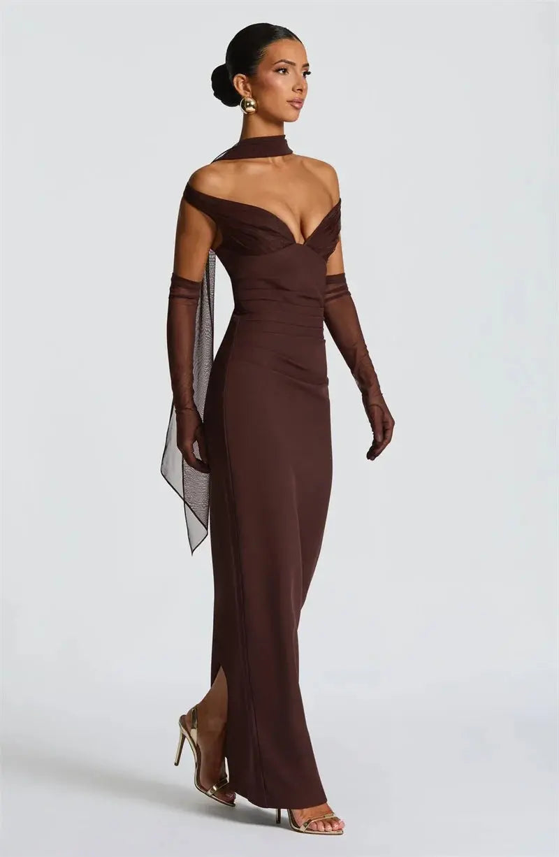 Bella Rosewood Elegance Gown - Bellaovo