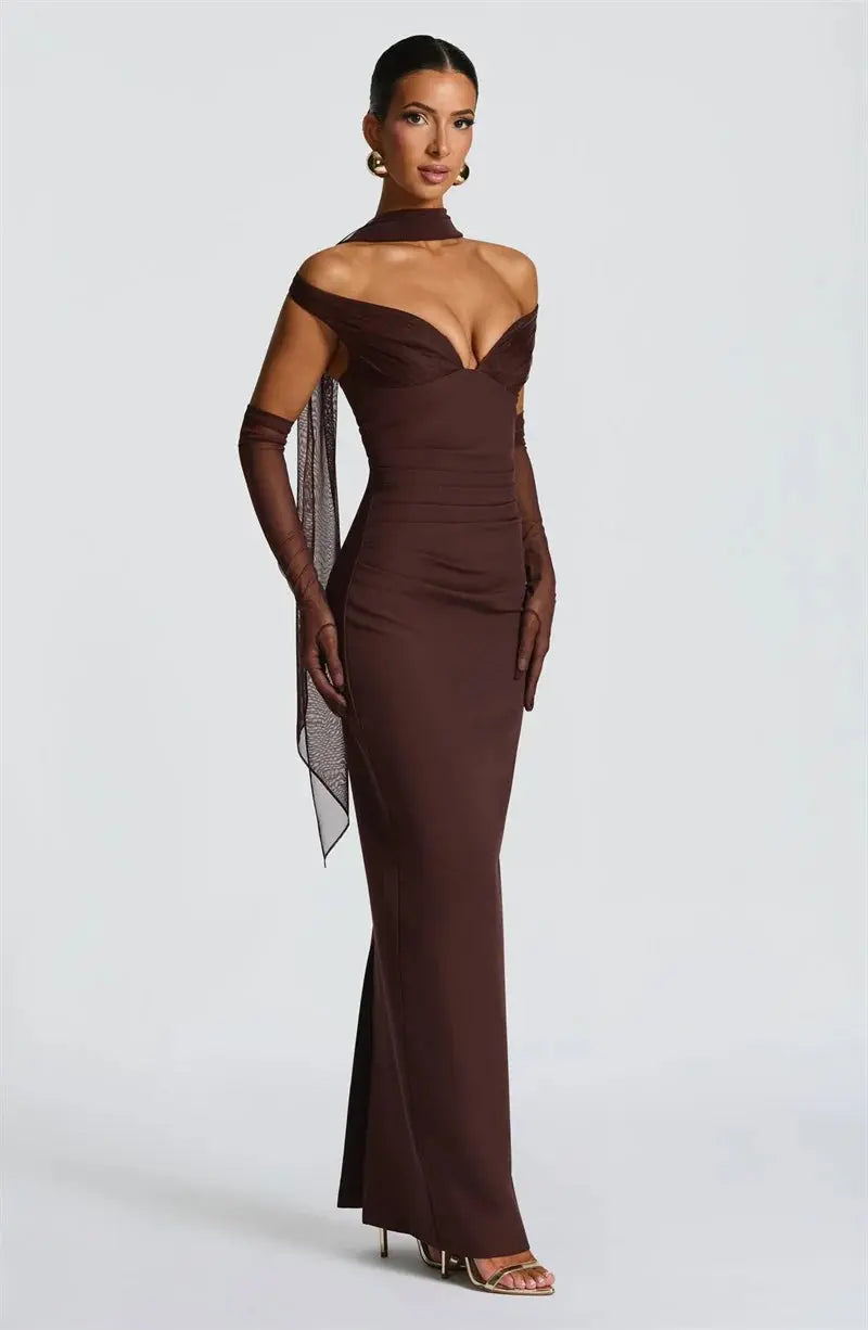 Bella Rosewood Elegance Gown - Bellaovo