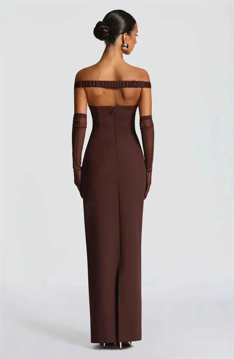 Bella Rosewood Elegance Gown - Bellaovo