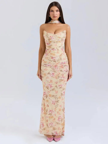 Bella Aurelia Floral Gown - Bellaovo
