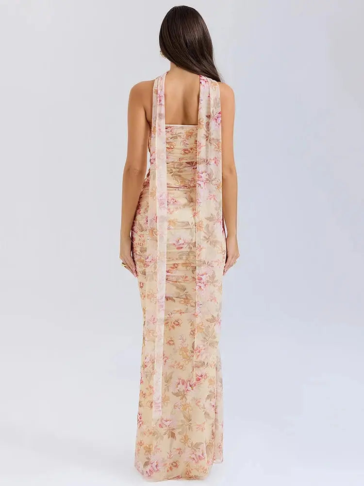Bella Aurelia Floral Gown - Bellaovo