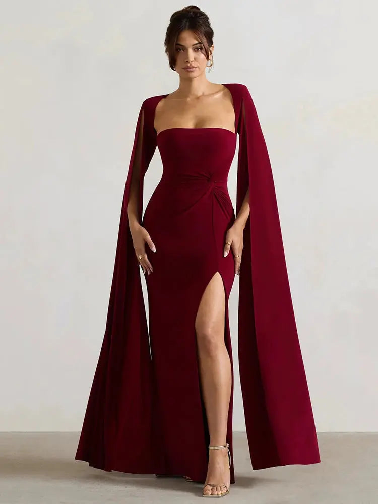 Bella Royale Cape Gown - Bellaovo