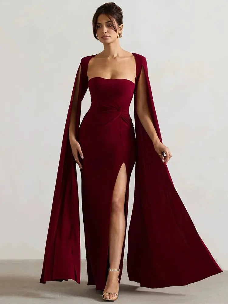 Bella Royale Cape Gown - Bellaovo
