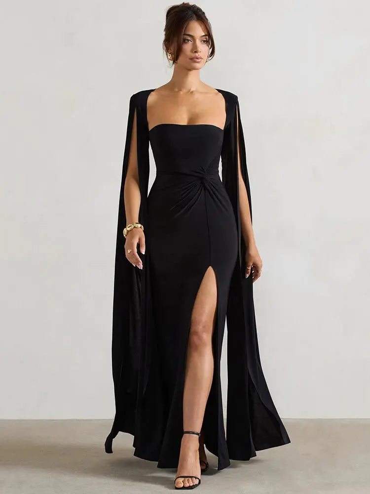 Bella Royale Cape Gown - Bellaovo