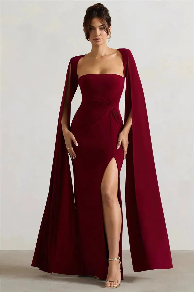 Bella Royale Cape Gown - Bellaovo