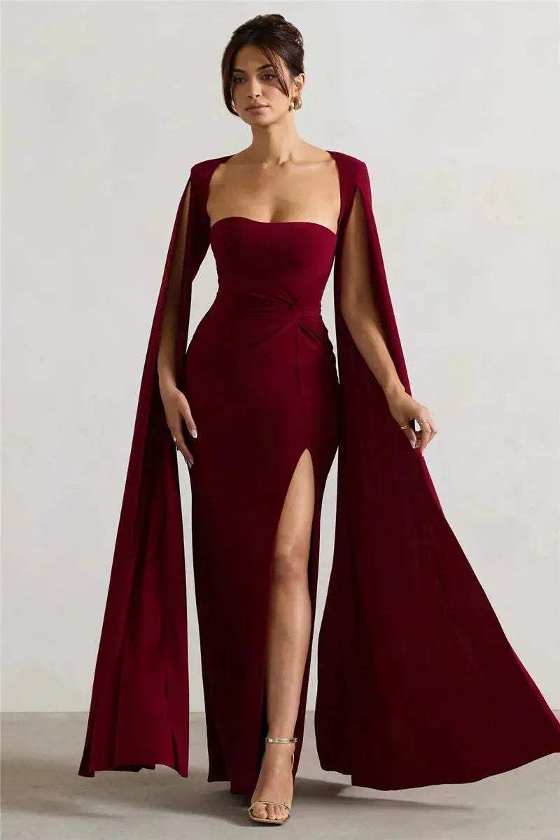 Bella Royale Cape Gown - Bellaovo