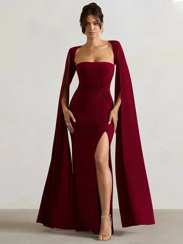 Bella Royale Cape Gown - Bellaovo