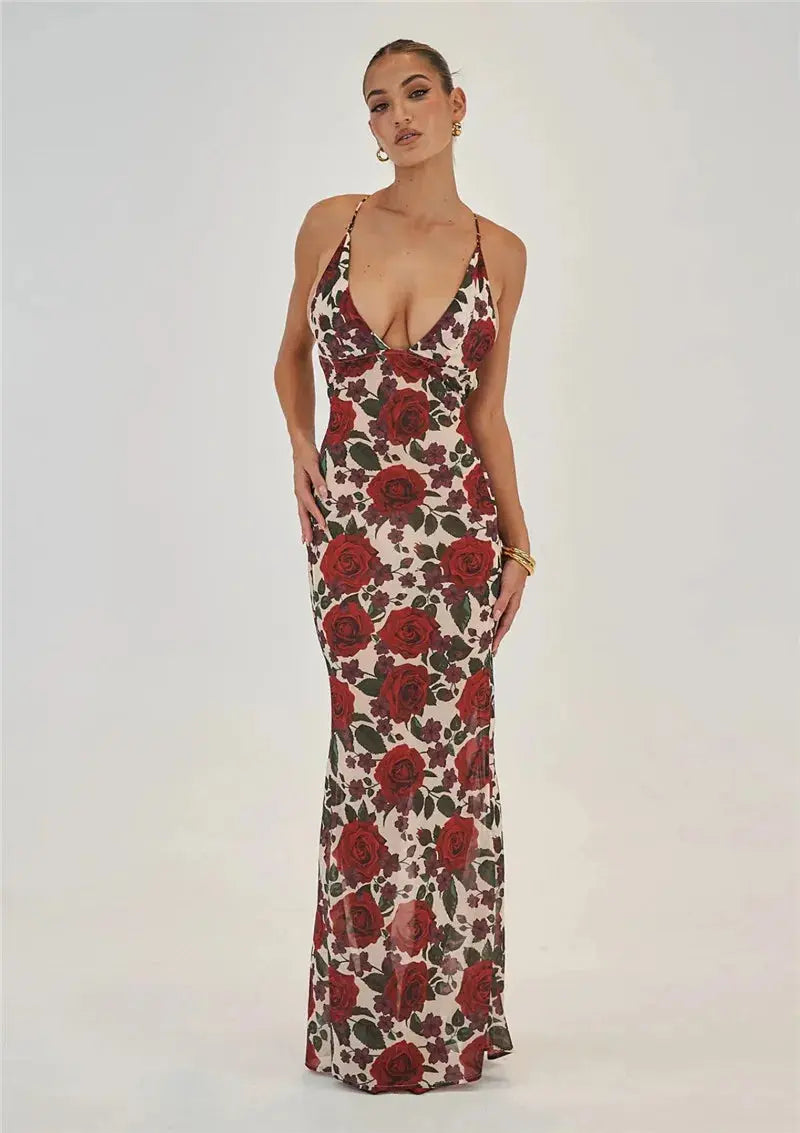 Bella Rosa Slip Maxi Dress - Bellaovo