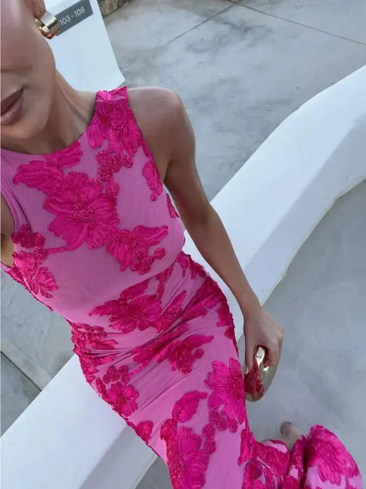 Bella Rosalia Lace Gown Maxi Dress - Bellaovo