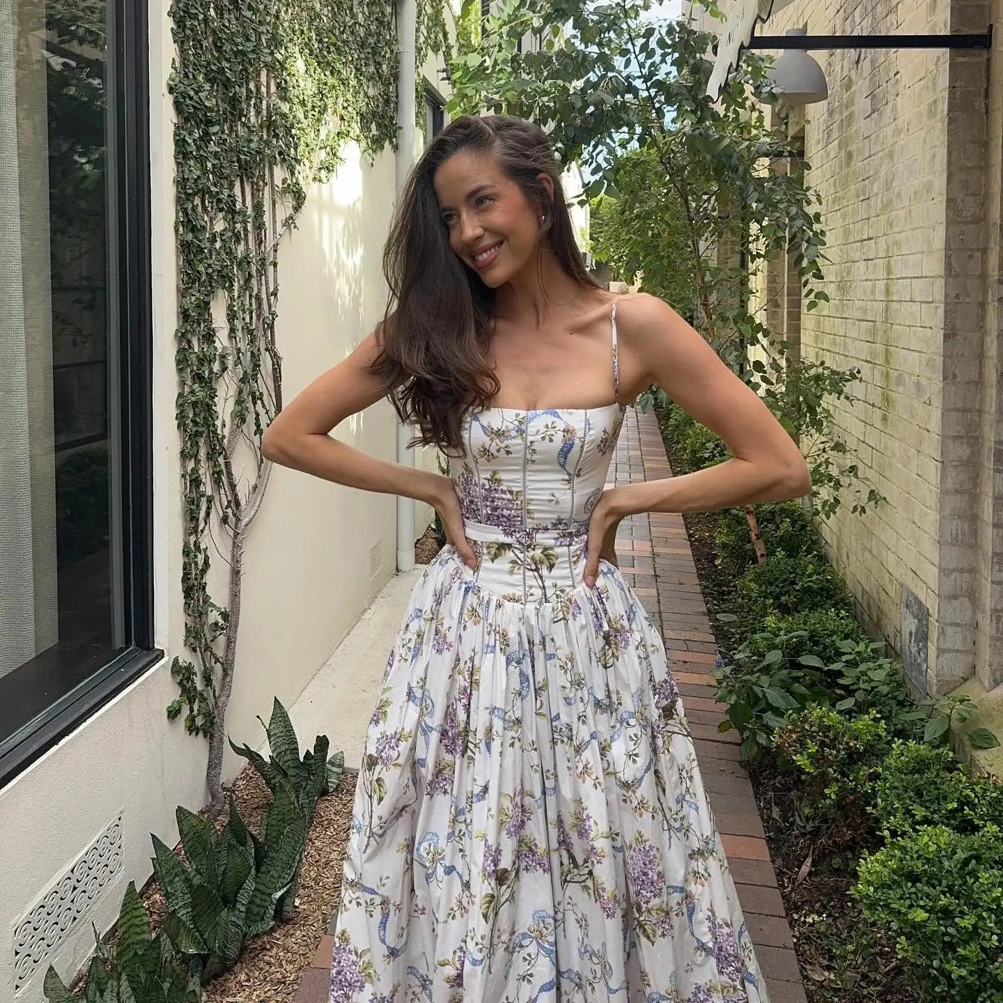 Bella Floral Corset Maxi Dress - Bellaovo