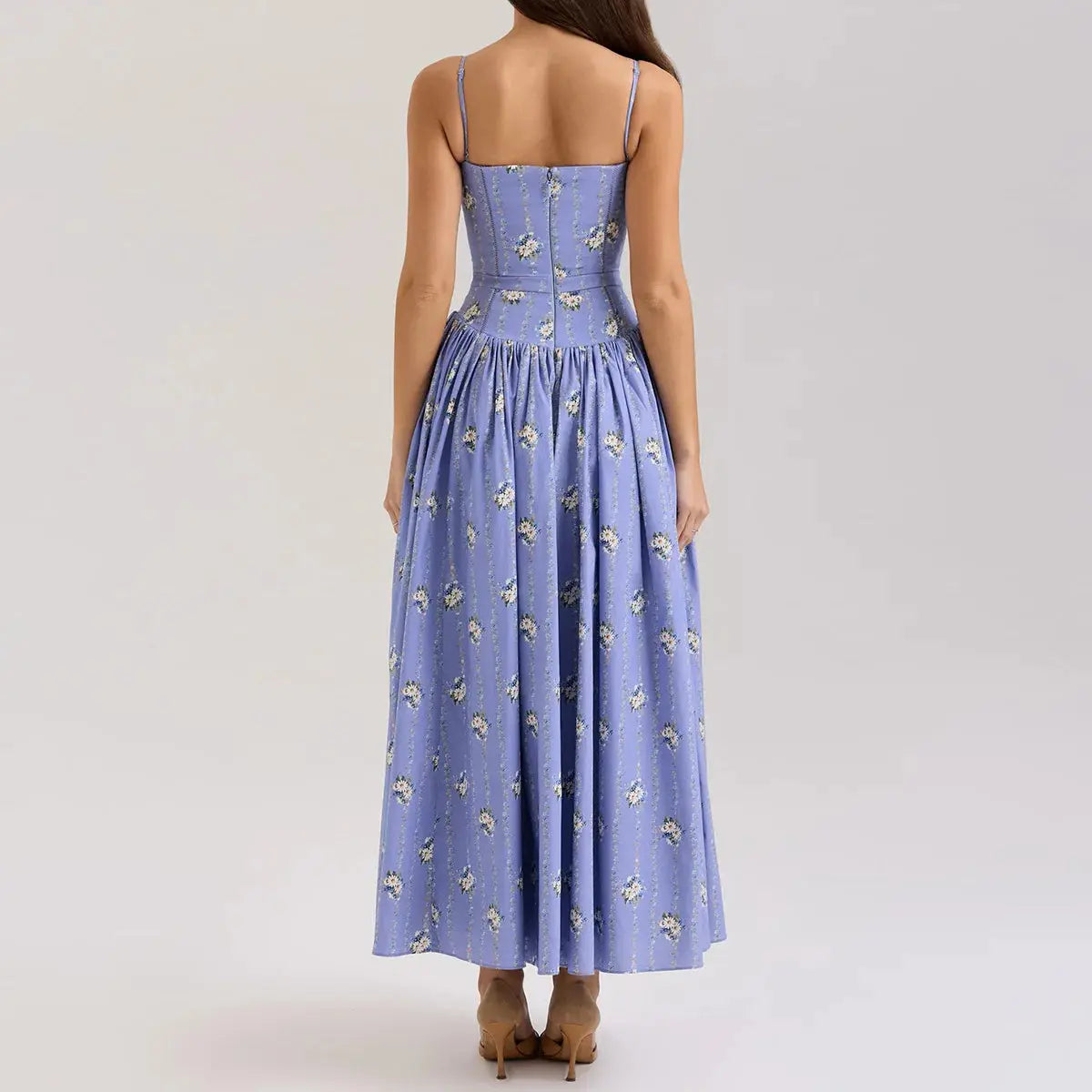 Bella Floral Corset Maxi Dress - Bellaovo