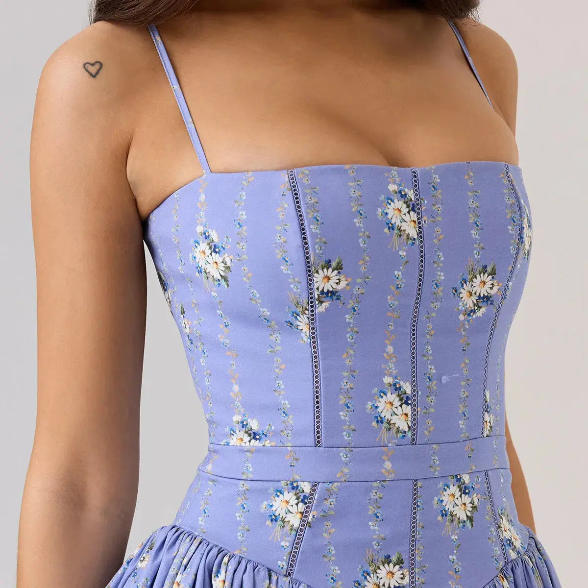 Bella Floral Corset Maxi Dress - Bellaovo