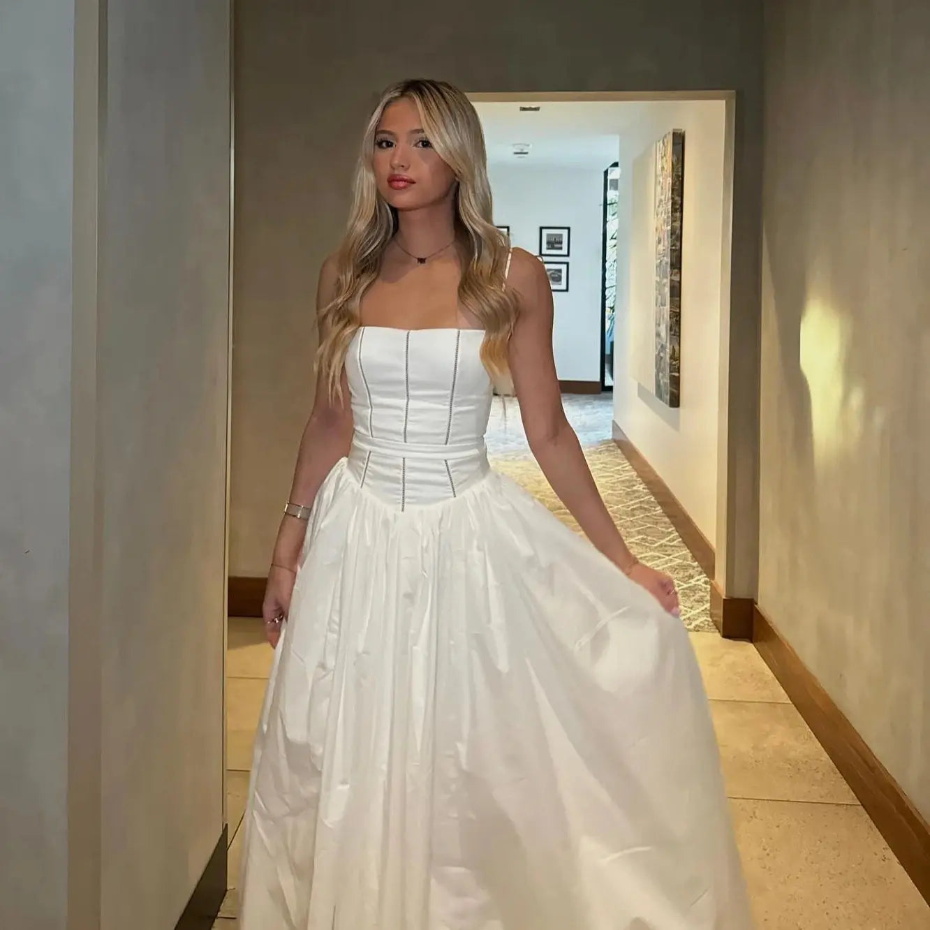 Bella Floral Corset Maxi Dress - Bellaovo