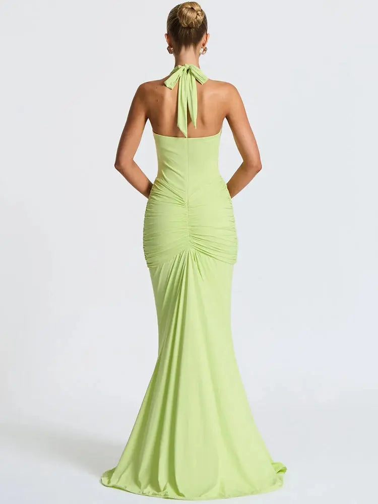 Bella Rushed Maxi Dress - Bellaovo