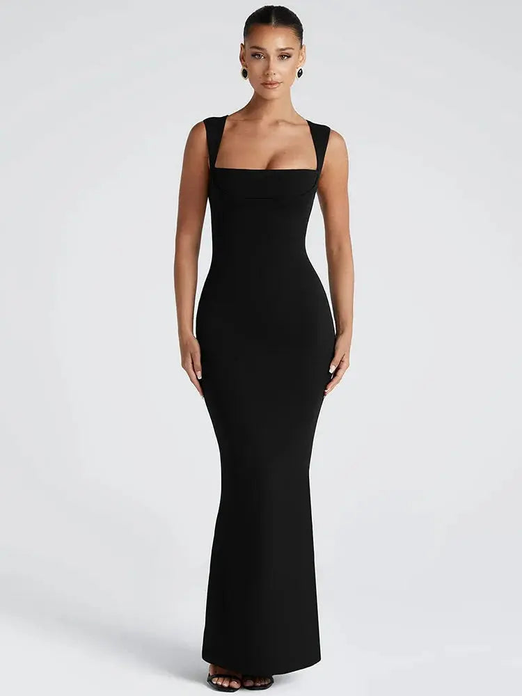 Bella Noir Maxi Dress - Bellaovo
