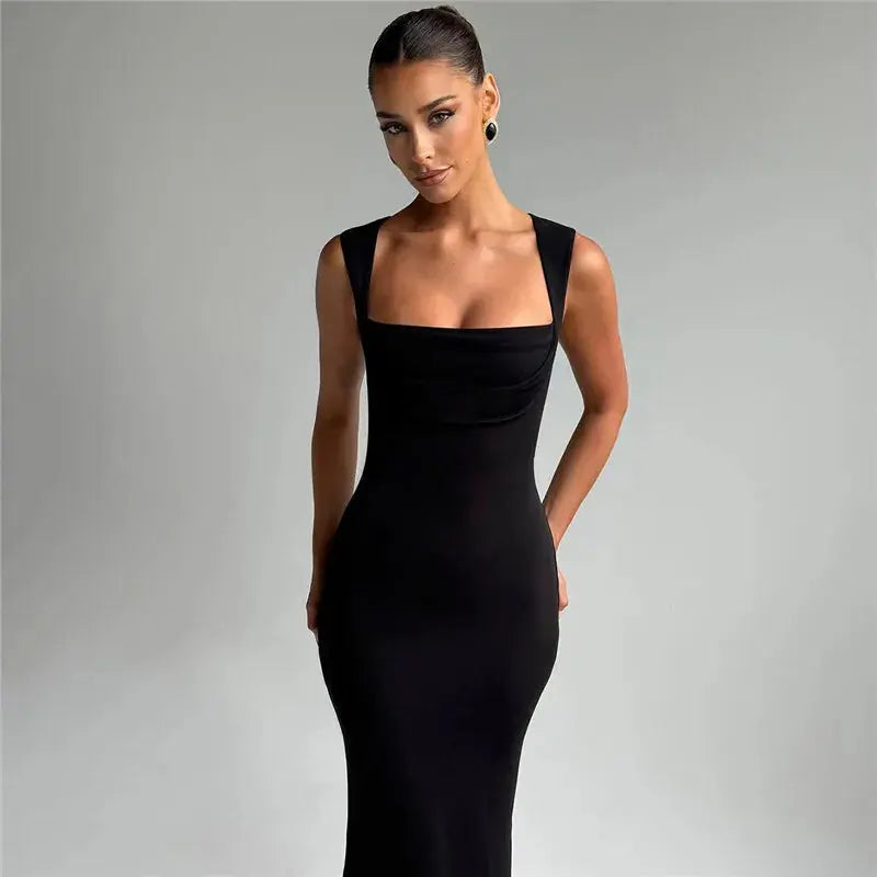 Bella Noir Maxi Dress - Bellaovo