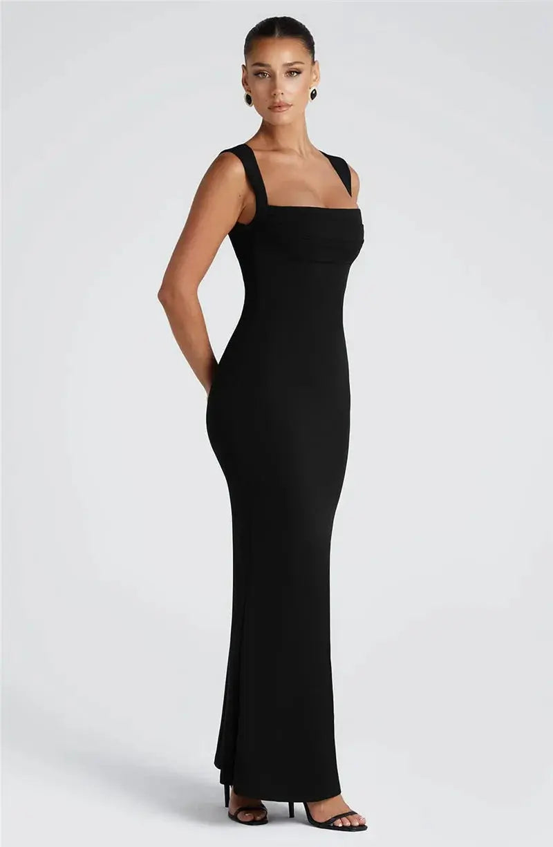 Bella Noir Maxi Dress - Bellaovo