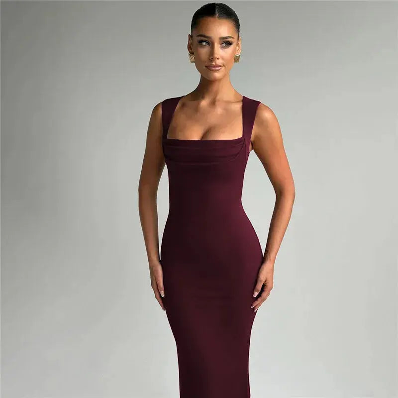 Bella Noir Maxi Dress - Bellaovo