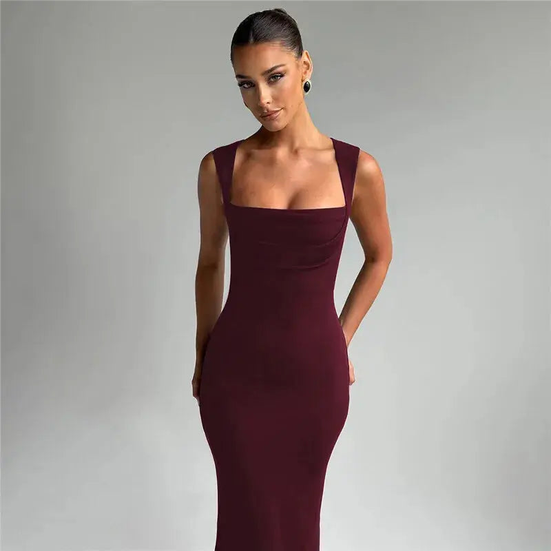 Bella Noir Maxi Dress - Bellaovo