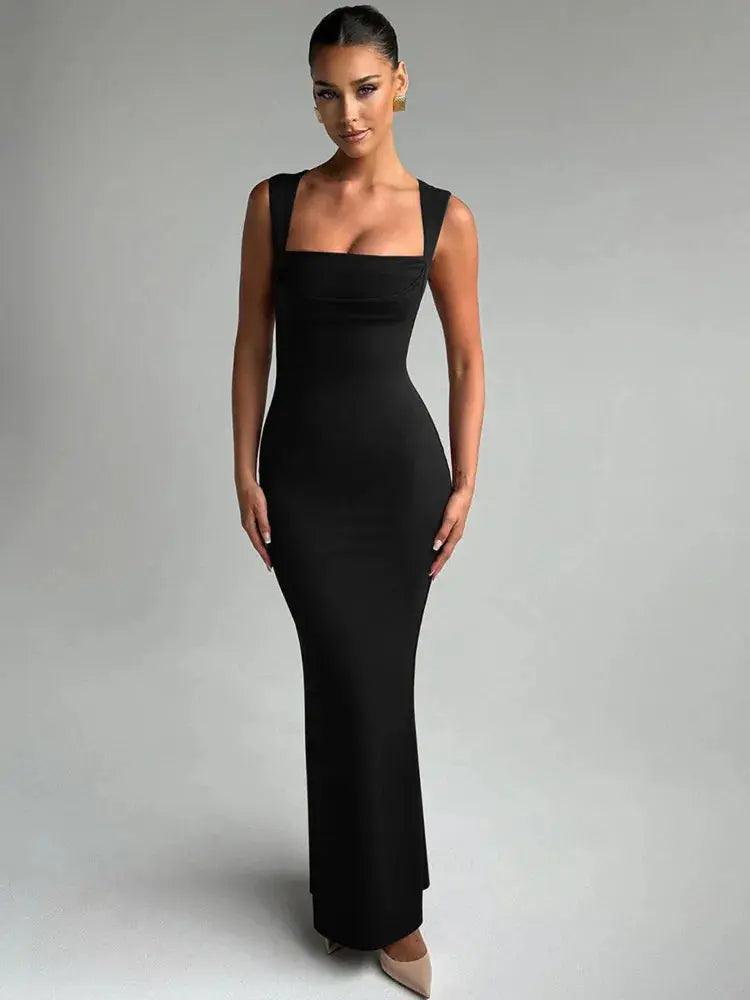 Bella Noir Maxi Dress - Bellaovo