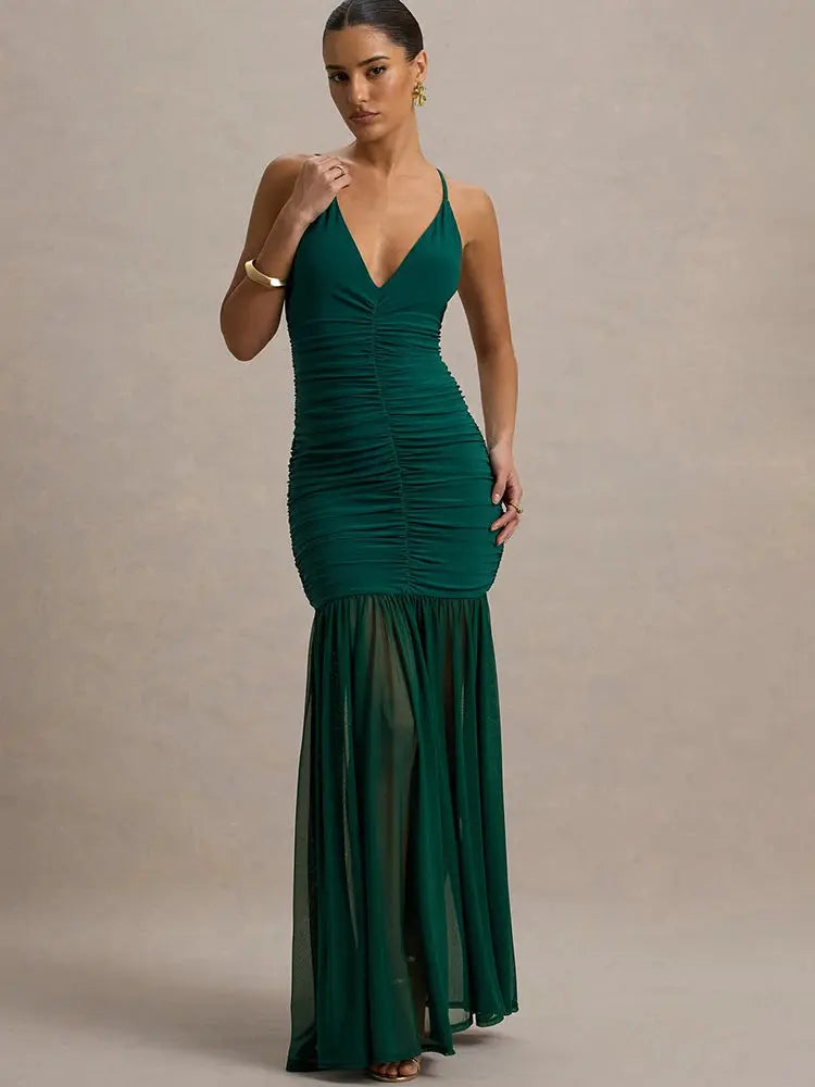 Bella Emerald Goddess Gown - Bellaovo