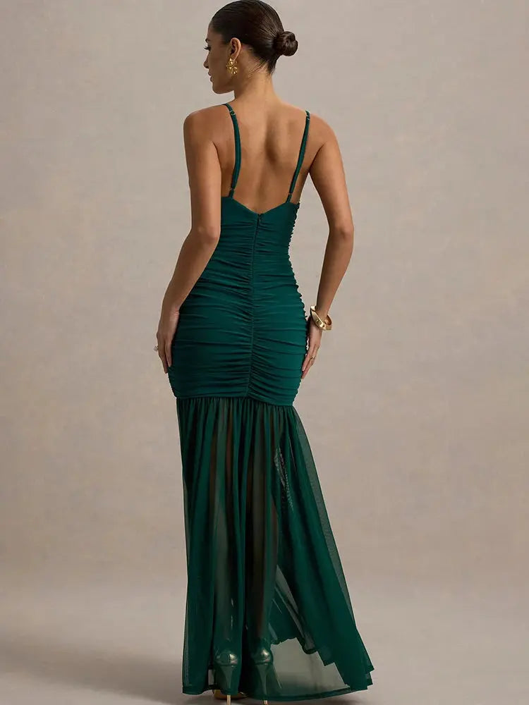Bella Emerald Goddess Gown - Bellaovo