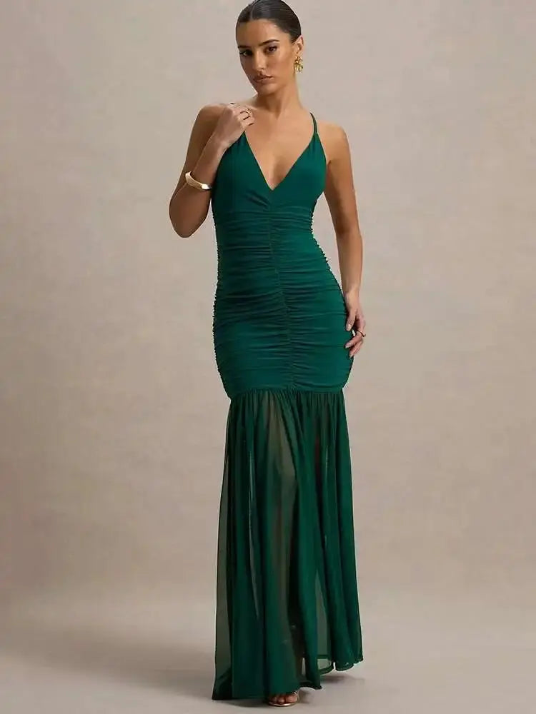 Bella Emerald Goddess Gown - Bellaovo