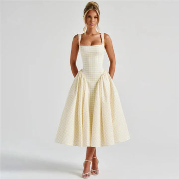 Bella Soleil Gingham Dress - Bellaovo