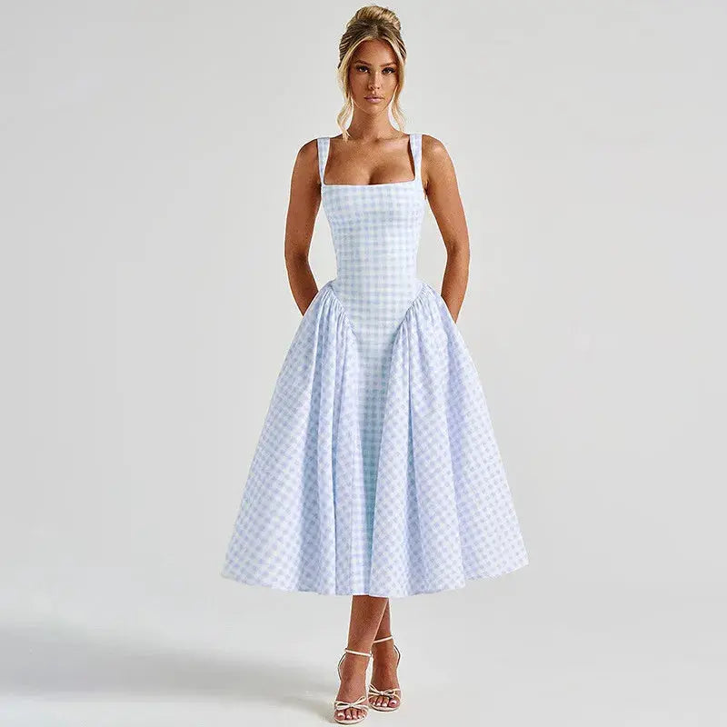 Bella Soleil Gingham Dress - Bellaovo